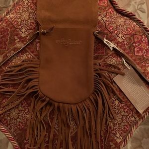 NWT Rubyzaar Brown Suede Fringe Purse